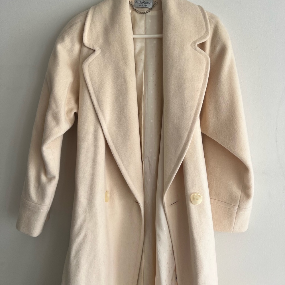 Ashley Scott wool jacket vintage beige